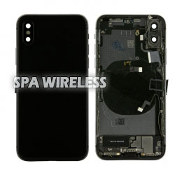 iPhone X Back Cover With FULL HOUSING PARTS  (Black)