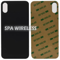 iPhone Xs Max Glass Back Cover With 3M Adhesive (Black)