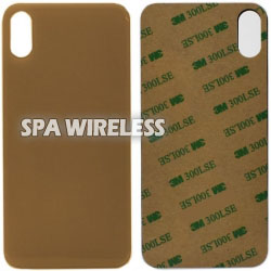 iPhone Xs Max Glass Back Cover With 3M Adhesive (Gold)