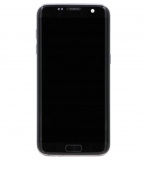 Samsung S7 Edge OLED Assembly Display With Frame (Black Onyx)