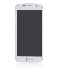 Samsung S7 OLED Assembly Display With Frame (Silver)