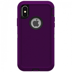 iPhone XS Max Heavy Duty Case (Purple)