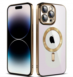 iPhone 11 Pro Max Soft TPU Case With Magnetic (Gold)