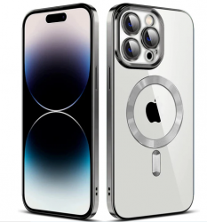 iPhone 11 Soft TPU Case With Magnetic (Silver)